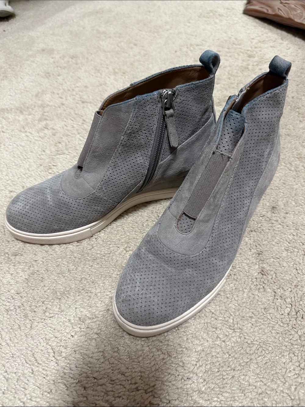 Paolo Grey Suede Perforated Chukka Boots